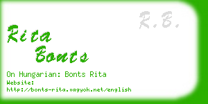 rita bonts business card